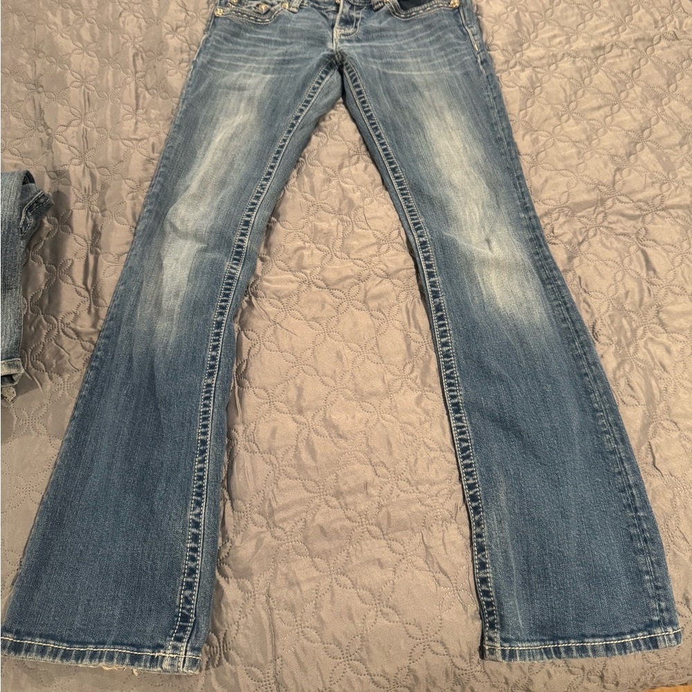 Grace in LA Blue Boot Cut Jeans Classic Denim